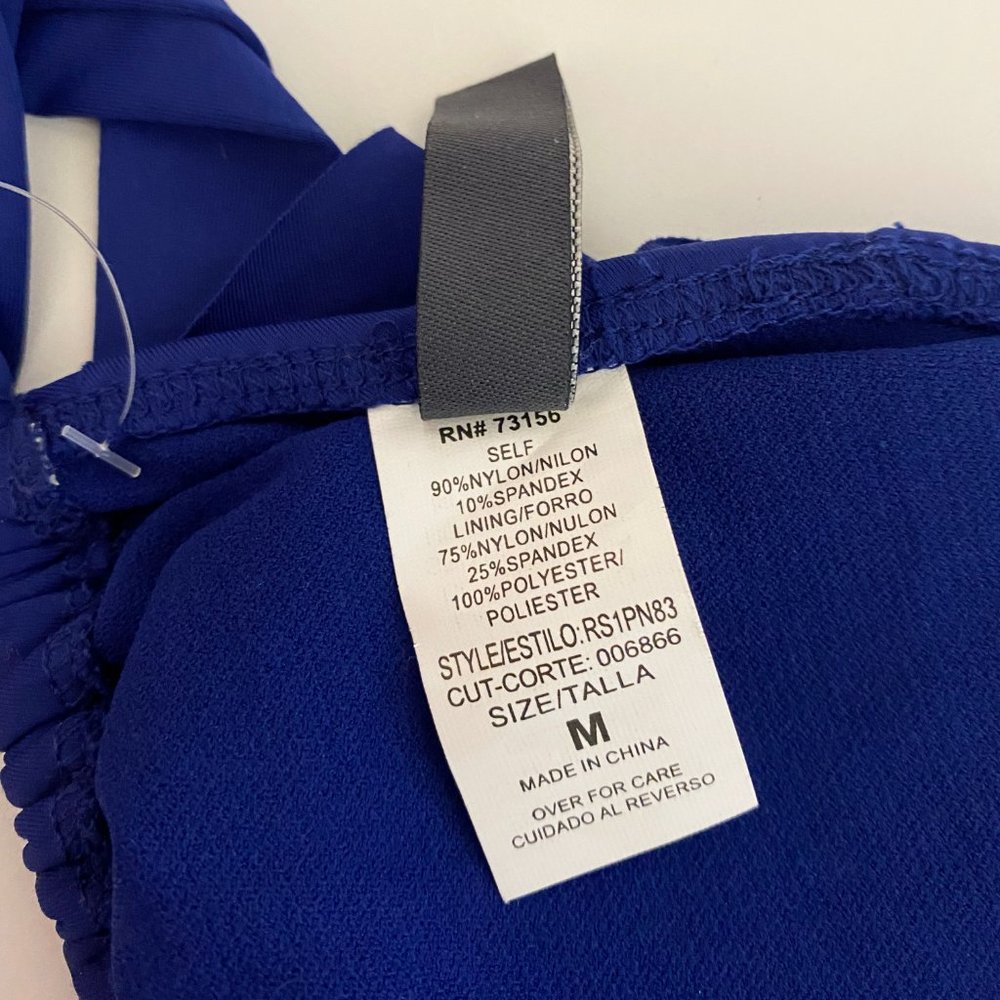 Kenneth Cole Reaction Blue Ruffled Swim Top - Picture 6 of 6